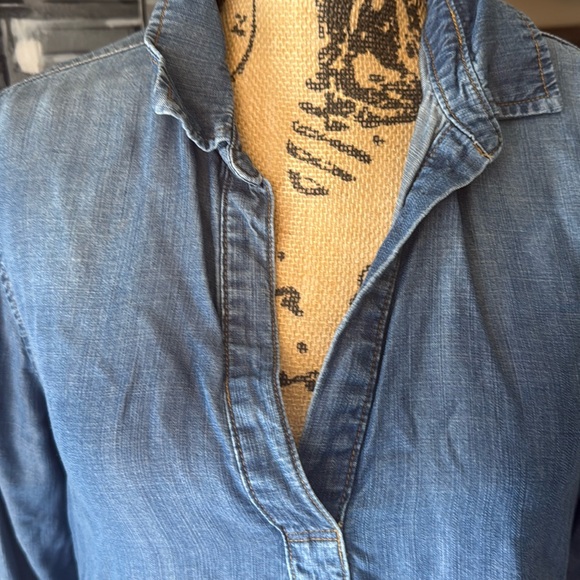 Anthropologie Chambray Denim Shirt Dress - Picture 5 of 11